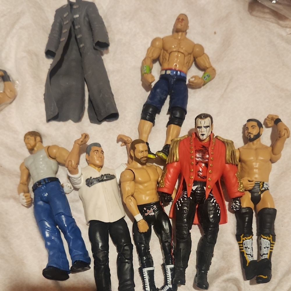 Wwe Set with Red and Black Outfits